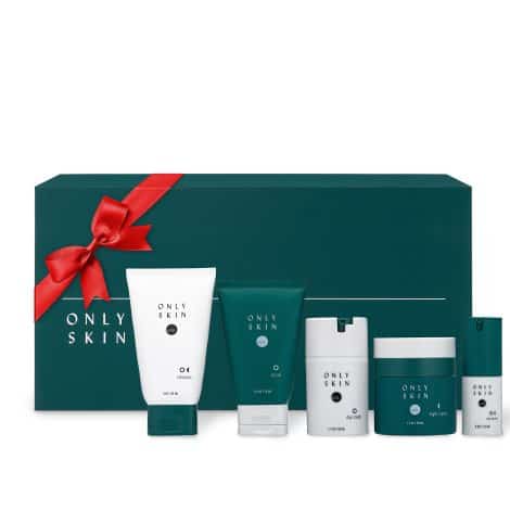 The Complete Premium Skin Care Set for Men: Face Cleanser, Scrub, Day and Night Creams, Eye Serum.