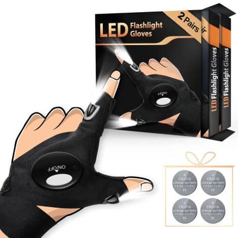 HANPURE LED Gloves – Perfect Valentine’s Day present for him! Hands-free, cool tool gadget for men, ideal for fishing and camping.