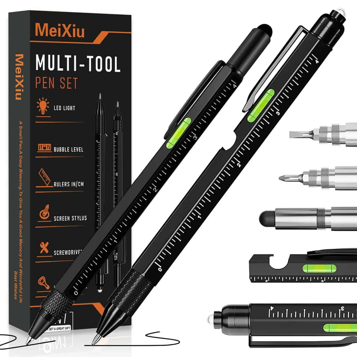 MeiXiu Gifts for Men Dad Who Wants Nothing,Fathers Gifts for Dad, 9 in 1 Multitool Pen Cool Gadgets for Mens Dad Stocking Stuffers for Husband, Grandpa, Dad Gifts from Daughter