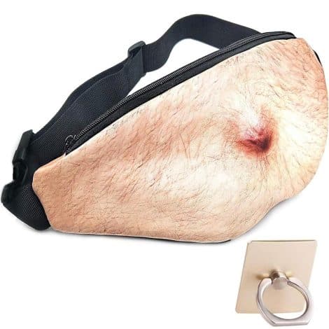 Funny Dad Bag Gift for Christmas – 3D Beer Belly Waist Pack, Perfect White Elephant Exchange.