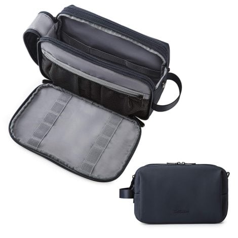 Men’s Travel Toiletry Bag, BAGSMART Dopp Kit, Waterproof Shaving Bag for Accessories, Blue Color.