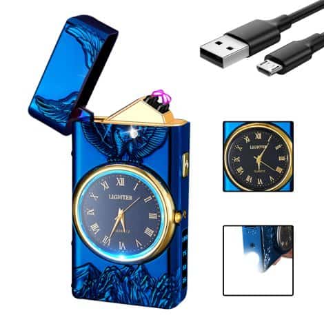 Introducing the Eagle Blue Watch Lighter – a rechargeable, stylish, and multifunctional gadget for both men and women.