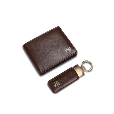 Authentic HAMMONDS FLYCATCHER Leather Wallet and Keychain Set: RFID Safe, 4 Card Slots – Perfect Men’s Gift.