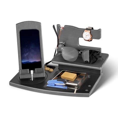 Wooden Rotating Phone Docking Station, a thoughtful gift for Valentine’s Day, anniversaries, birthdays, or special occasions.