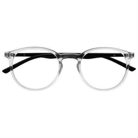 Opulize Clear Black Reading Glasses with Blue Light Blocking for Computer Gaming, Men and Women.