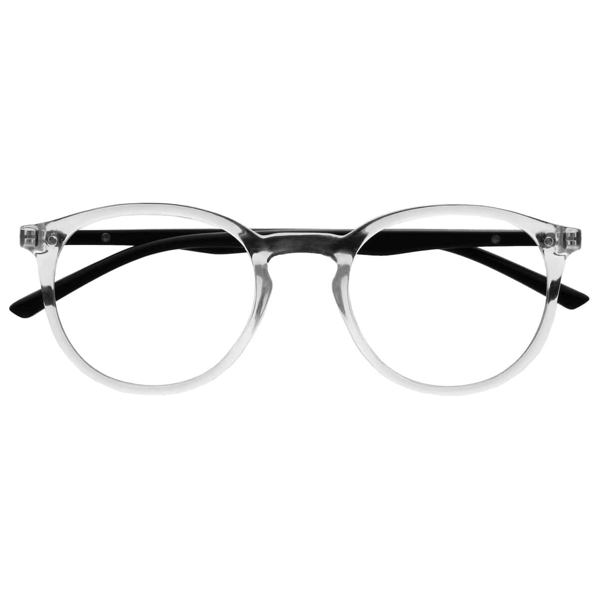 Opulize Met Blue Light Blocking Reading Glasses Computer Gaming Clear Black Mens Womens Spring Hinges B60-C +1.50