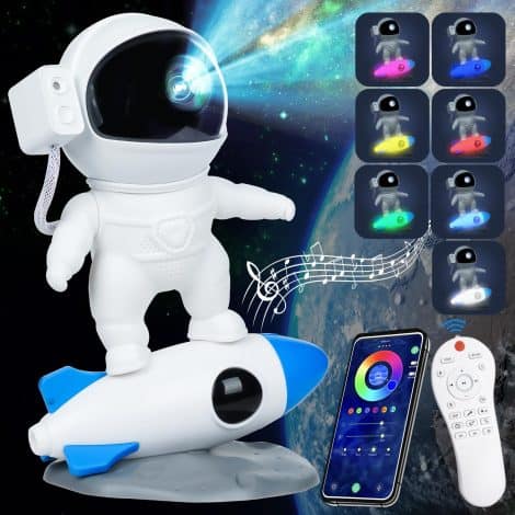 A cool Christmas gift for kids and teens! Transform your room into an amazing galaxy with the Astronaut Projector.