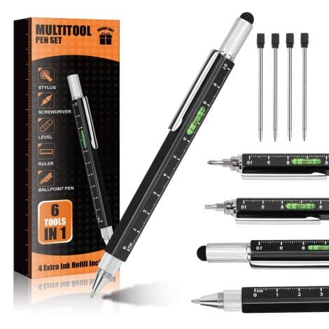 Cool Multitool Pen: Perfect Gifts for Men – Ideal for Office, Engineers, Woodworkers, & Construction.