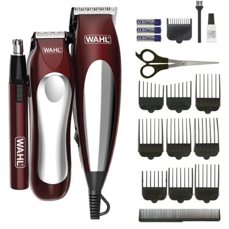 Wahl Grooming Set includes Hair Clipper, Trimmer, and Head Shaver for men. Perfect gift for personal grooming.