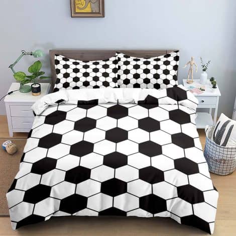 Soccer Fan Bedding: MAST DOO Twin Soccer Duvet Cover Set with Pillowcases, No Comforter. Perfect for Kids, Teens, and Adults!