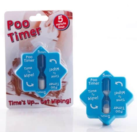 Blue Boxer Gifts Novelty Poo Timer | Time Your Bathroom Breaks | Hilarious Gag Present for Men, ideal for Birthdays or Christmas.