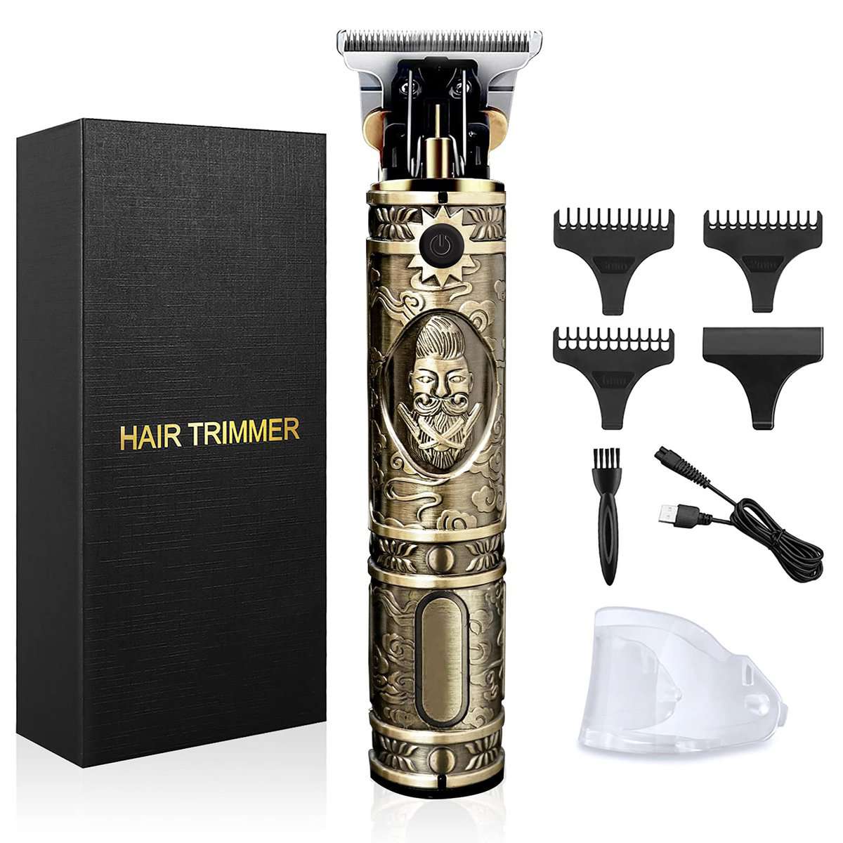 Hair Clippers for Men, Professional Hair Trimmer T-Blade Trimmer Electric Haircut Kit Cordless Rechargeable Zero Gapped Edgers Clippers Beard Trimmers Grooming Kit Men's Gift