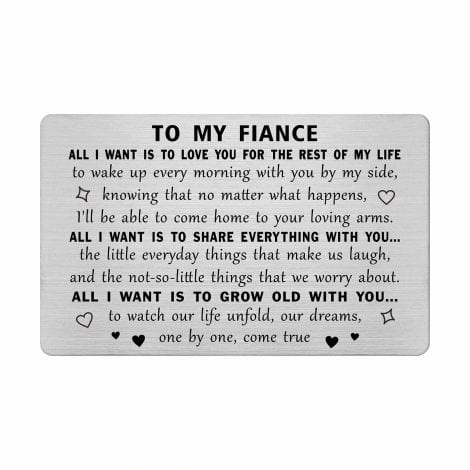 Valentine’s Fiancé Gifts: Forever Yours Card – Perfect for Him! Ideal Anniversary & Christmas Gifts.