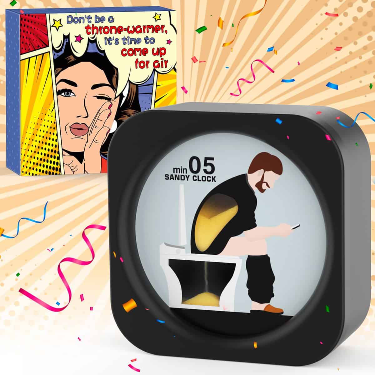 Gag Gifts for Men Stocking Stuffers - Christmas Funny Toilet Sand Timer Poop Gift, Gifts for Adults Fun Cool Novelty Birthday White Elephant Gifts for Men Dad Him Husband Boyfriend Who Have Everything