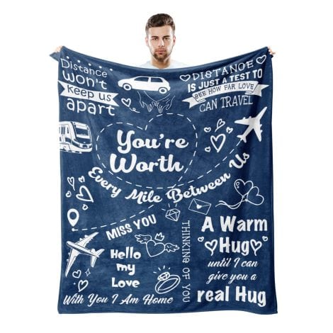 Yofipon: Boyfriend’s Delight Blanket – Thoughtful, Cozy Gift for Long Distance Relationships, Birthdays, and Anniversaries.