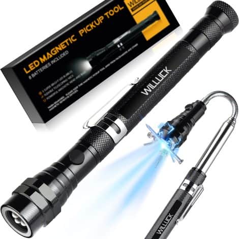 WILLUCK Men’s Gift Set: Magnetic LED Pickup Tool, perfect for Christmas, Father’s Day, anniversary or birthday. Ideal for dad, husband, boyfriend.