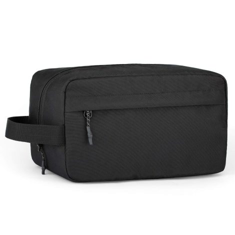 Vorspack Travel Toiletry Bag for Men – Waterproof Hanging Dopp Kit with Spacious Capacity – Black.