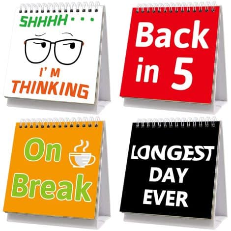 Hilarious Desk Plaques: 30 Unique, Flippable Messages ─ Perfect Office Gift & Desk Decor!