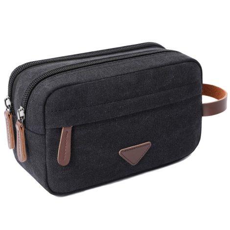 AMERTEER Travel Toiletry Bag for Men – Stylish Organizer for Makeup, Shaving, and Toiletries.