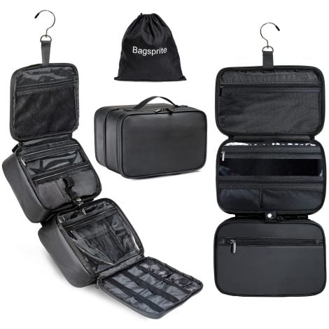 Men’s Hanging Toiletry Bag – Water-resistant, Spacious Travel Organizer for Shaving and Toiletries.