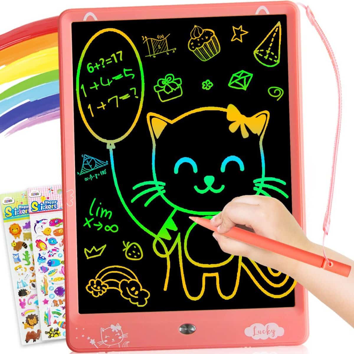 ZMLM LCD Writing Tablet for Toddler: 10 Inch Erasable Drawing Doodle Screen Board Kids Learning Sketch Art Scribbler Color Pad Preschool Educational Toy for Girl 3-12 Year Old Girls Birthday Game Gift