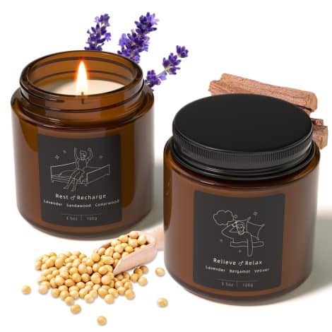 TRINIDa Tranquil Essence Candles – Fragrant Clearance, Bergamot & Sandalwood, Serene Gifts for Men, Birthday Surprises.