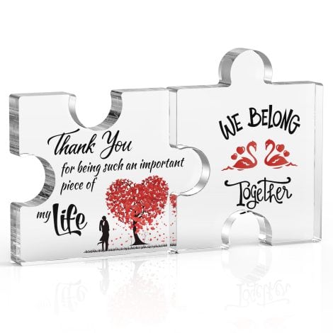 Acrylic Desk Decor Set: Ideal Gift for Birthdays, Thanksgiving, Christmas, and Valentine’s Day for Couples.