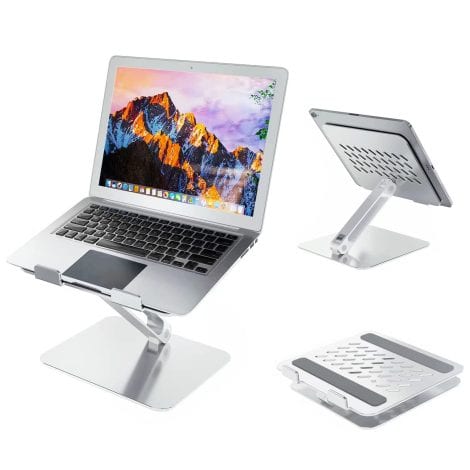 Portable Laptop Stand for Working from Home – Adjustable, Foldable, and Ventilated – Perfect Tech Gift!