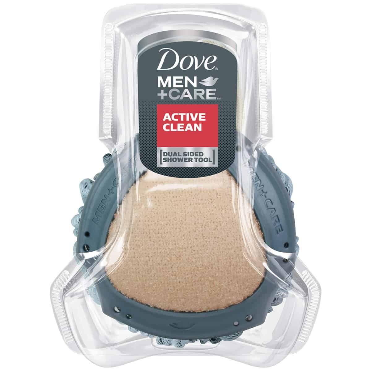 Dove Men+Care Dual Sided Shower Tool, Active Clean 1 Count