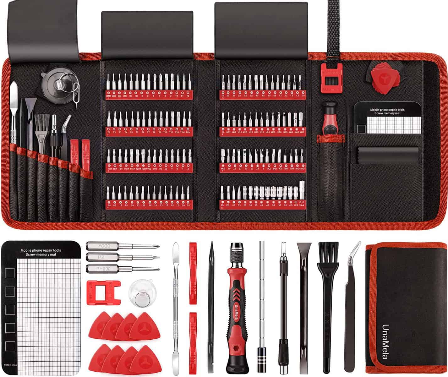 Precision Screwdriver Set, Computer Repair Tool Kit, 146 PCS Laptop Screwdriver Kit with 123 Bits, Magnetic Mat, Magnetizer, for iPhone, MacBook, PC, Tablet, PS5, Xbox, Switch, Game Console