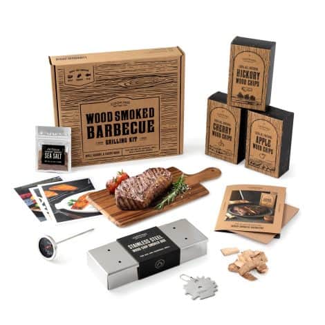 Wood Smoked BBQ Grill Set for Men – The Perfect Gift for Dad, Boyfriend, or Husband who loves to grill.