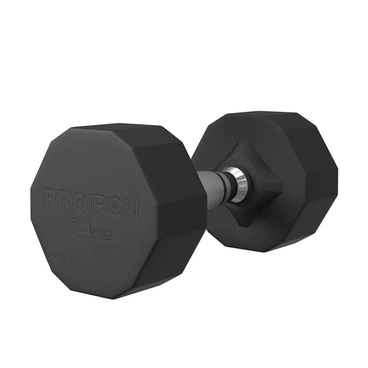 PROIRON Rubber Dumbbells Odorless, Steel Weights Set Men Women Home Gym 3kg 5kg 8kg 10kg 12kg 16kg 20kg 24kg Fitness Training Exercise Body Strength Lifting Equipment (Pair or Single)