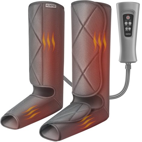 Gifts for Mom and Dad: RENPHO Leg Massager, providing adjustable wraps, compression, heat, and various modes.