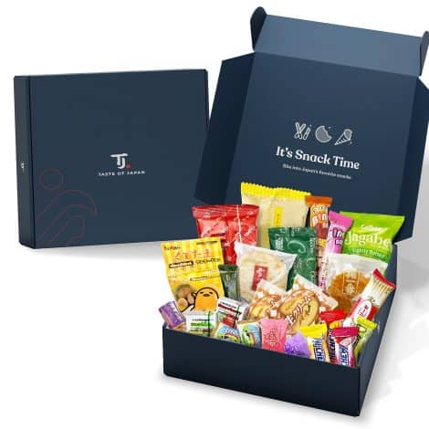 Japanese Essence – Deluxe Japanese Snack Box – Over 30 Asian Treats – Perfect Gift for Students and Friends – Sweet, Salty, and Savory Goodies from Around the World.