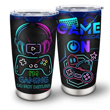 20oz Stainless Steel Tumbler: Perfect gift for gamers, featuring stylish designs for men, teen boys, and boyfriends.