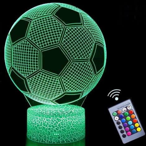 Demoyaya Football Night Light for Kids: Control 16 Color Changes with Remote – Perfect for Bedtime!