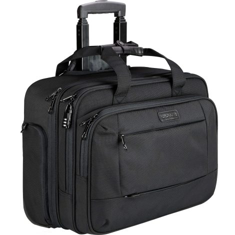 KROSER Premium Rolling Laptop Briefcase: Stylish, Water-Repellent, Fits 17.3 Inch Laptop. Perfect for Business, Travel, School.