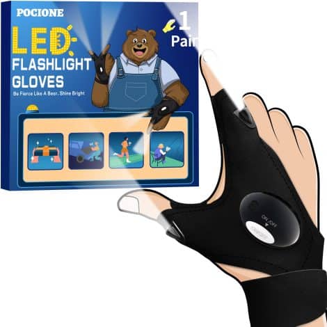 Light-Up Glove Accessories for Men – Perfect Gifts for Birthdays, Christmas, Outdoorsy Men, and Dads. Great and Unique Gadgets!