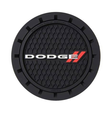 Plasticolor Dodge Logo Car Cup Holder Coaster Set (2-Pack) for Auto, Truck, or SUV