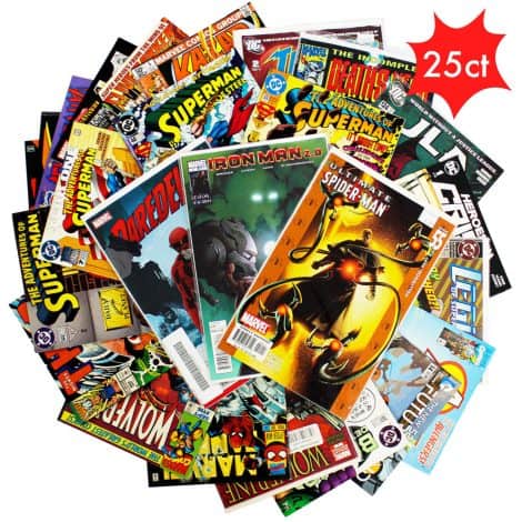 Cosmic Gaming Collections brings you a special gift pack of 25 unique Marvel & DC comic books for ages 6-8, in great condition. The perfect Marvel Comics gift for men!