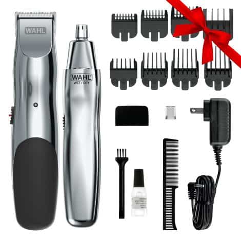 WAHL 5622 All-in-One Trimmer: Perfectly detailed grooming for your beard, mustache, hair, and nose. Black color.