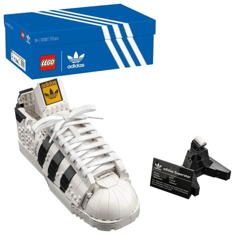 LEGO Replica Sneakers: adidas Originals Superstar Building Set, with 731 Pieces.