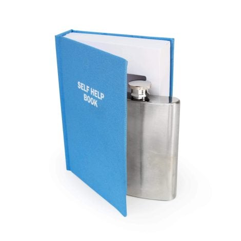 UK | Hidden Flask | Stainless Steel Alcohol Flask | Hilarious Gifts | Blue Groomsmen Accessories