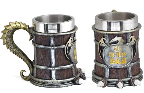 Nordic Viking Loki Tankard: Cool Dragon Beer Mug, a perfect gift for men who love Nordic culture.