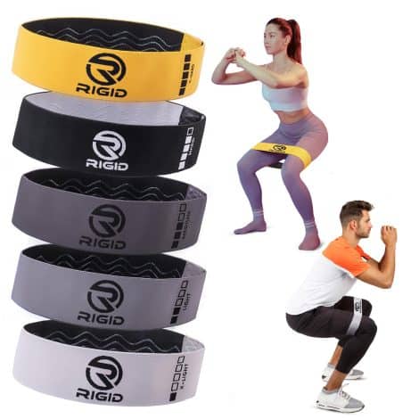 RIGID FITNESS Non-Slip Hip Bands for Men and Women – Resistance Bands for Hips, Legs, and Glutes!