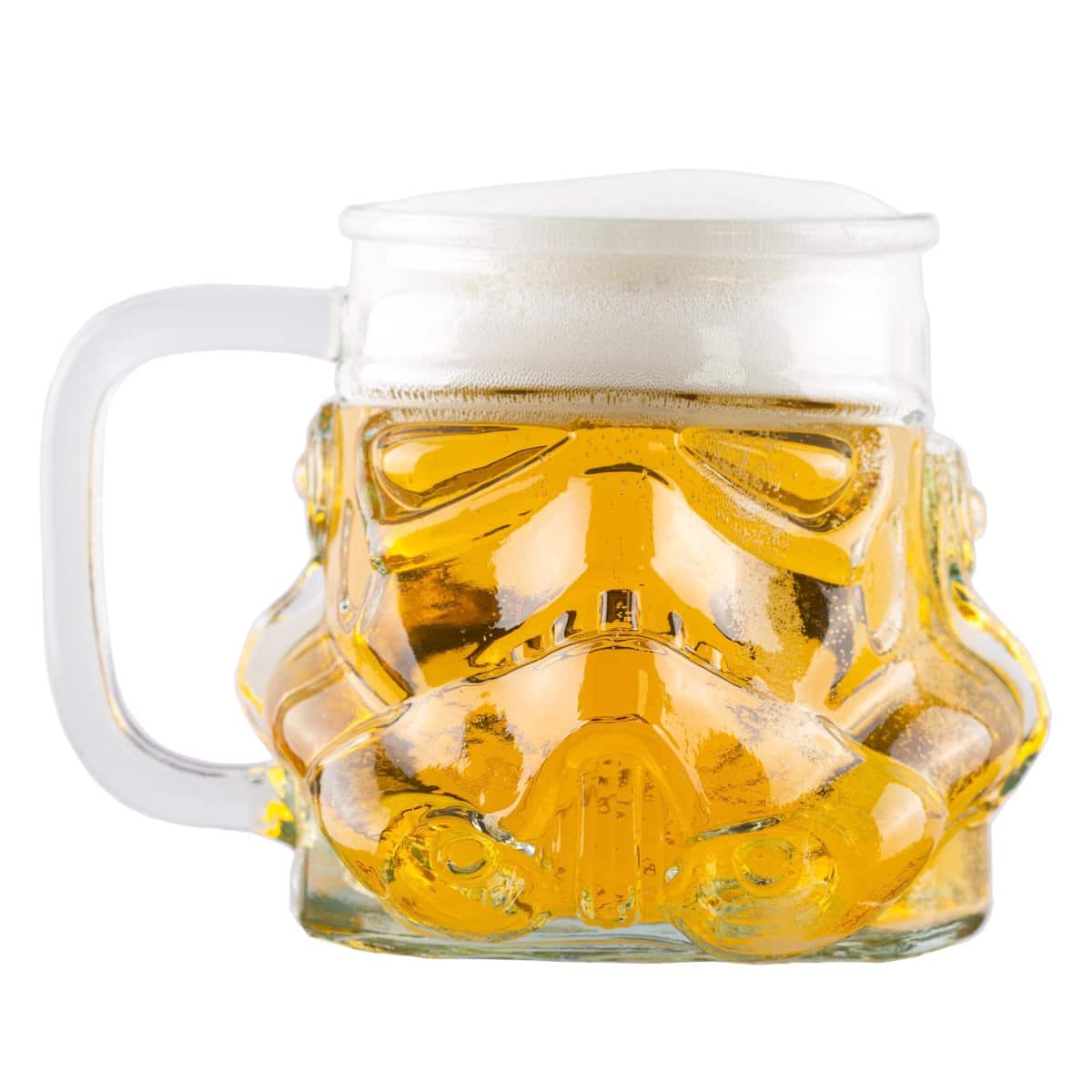 Original Stormtrooper Helmet Beer Glass, Transparent, 1 Pint Size (600ml), Original Fan Merchandise, Perfect Birthday Gifts for Men and Women, Perfect for Collectors and Beer Enthusiasts