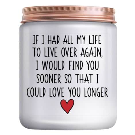 Romantic Gifts for Her: Lavender Candle, Perfect for Girlfriend’s Birthday, Wife’s Anniversary, Christmas, Thanksgiving, Valentine’s, Wedding. Ideal for Women, Men, Him, Boyfriend, Husband. Funny, Memorable Dating Present.