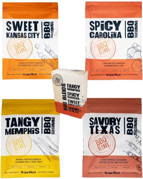 BBQ Spice and Seasoning Kit – Authentic American Grill, Rub Varieties (Memphis, Kansas City, Carolina, Texas), BBQ Gift for Him, Pork, Chicken, Beef, Distinctive, Special Flavors.