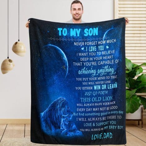 EFINLUKY Lion Throw Blanket: Perfect Gifts for Your Son’s Birthday, Graduation, or Just Because!