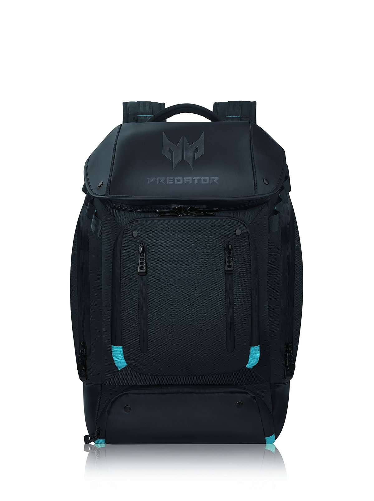 Acer Predator Utility Gaming Backpack, Water Resistant And Tear Proof Travel Backpack Fits And Protects Up To 17.3" Predator Gaming Laptop, Black With Teal Accents